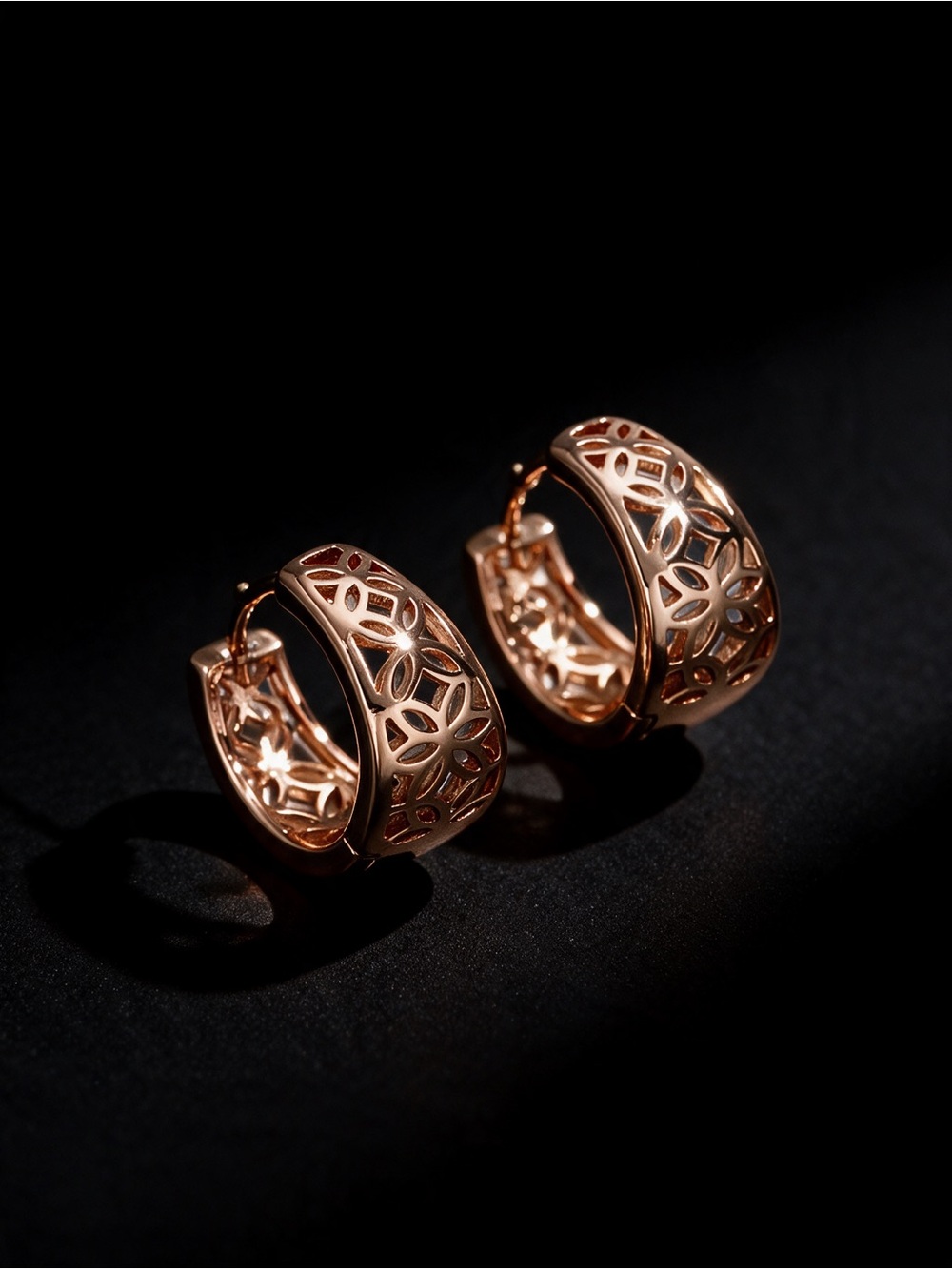 Filigree Huggie Hoops